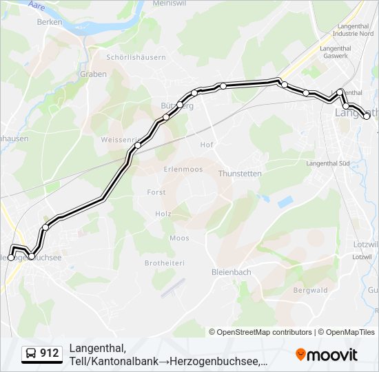 912 Bus Line Map