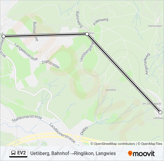 EV2 Bus Line Map