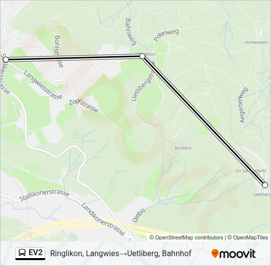 EV2 Bus Line Map