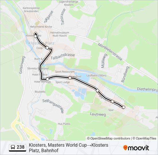 238 Bus Line Map