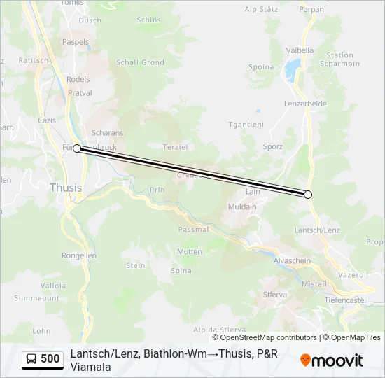 500 Bus Line Map