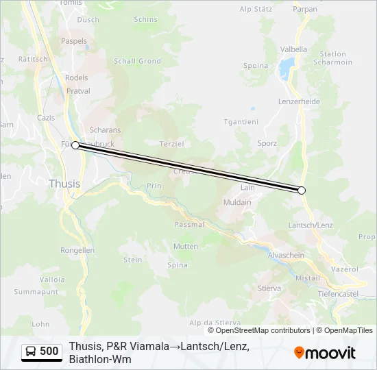 500 Bus Line Map