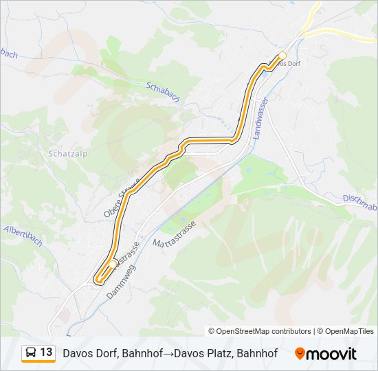 13 Bus Line Map
