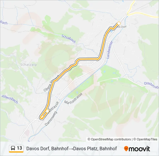 13 Bus Line Map