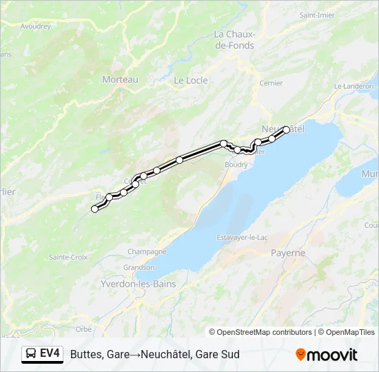 EV4 Bus Line Map