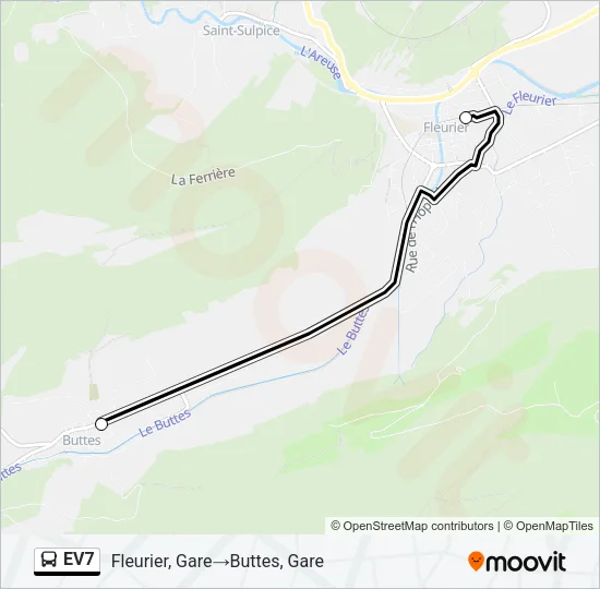 EV7 Bus Line Map
