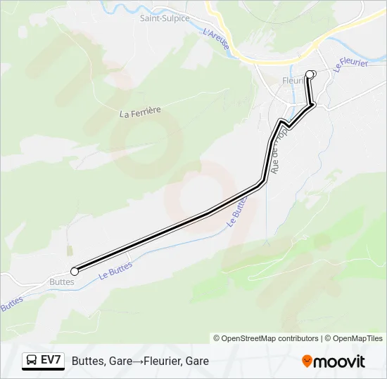 EV7 Bus Line Map