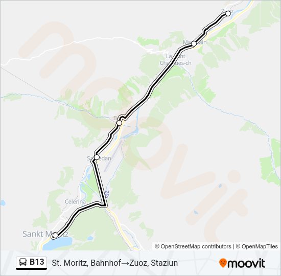 B13 Bus Line Map