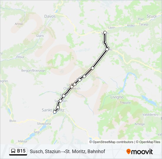 B15 Bus Line Map
