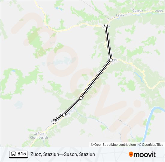 B15 Bus Line Map