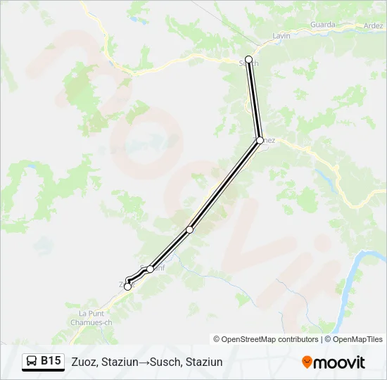 B15 Bus Line Map