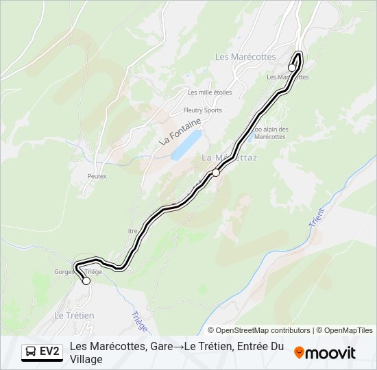 EV2 Bus Line Map