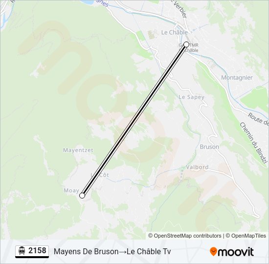 2158 Cable Car Line Map