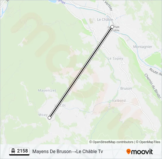 2158 Cable Car Line Map