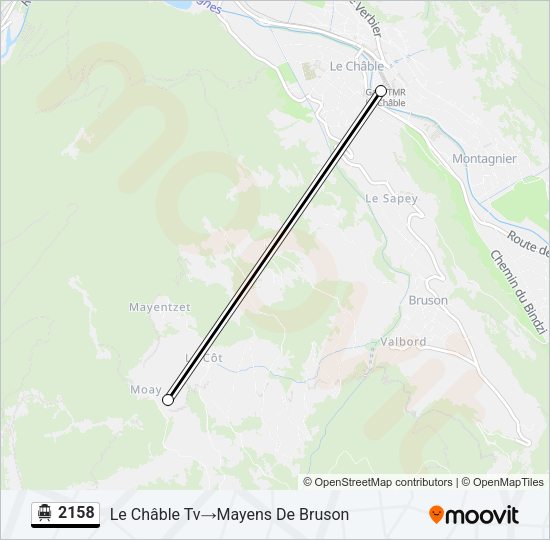 2158 Cable Car Line Map