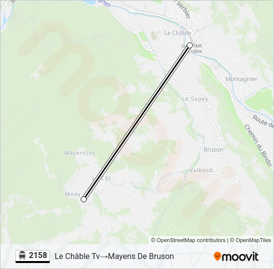 2158 Cable Car Line Map
