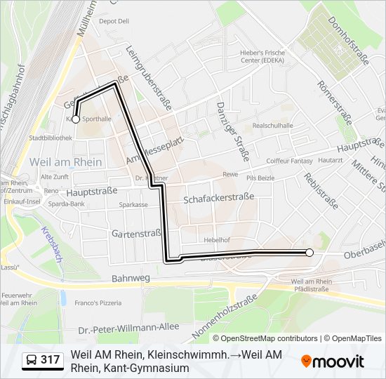 317 Bus Line Map