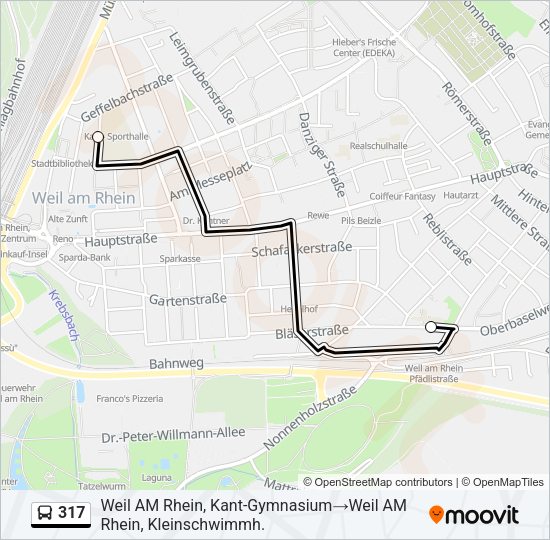 317 Bus Line Map