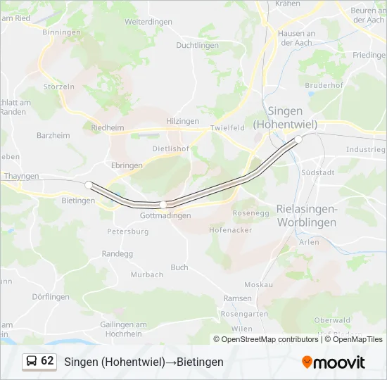 62 Bus Line Map