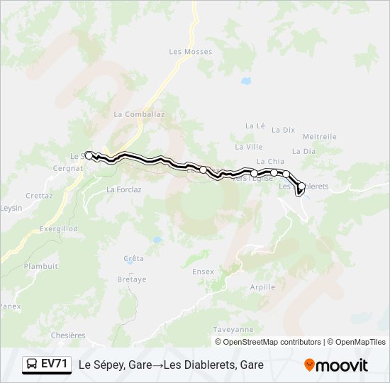 EV71 Bus Line Map