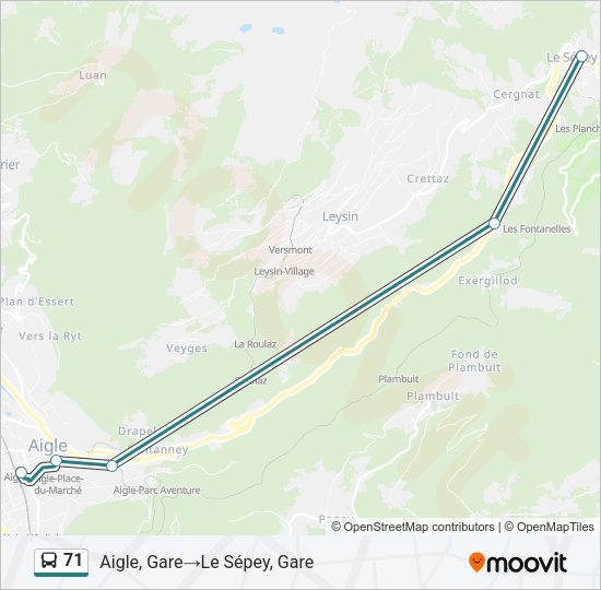 71 Bus Line Map