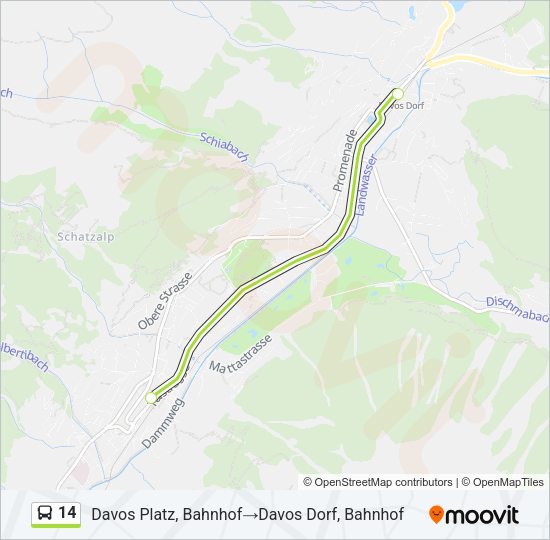 14 Bus Line Map