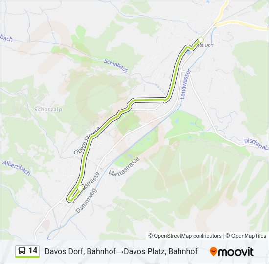 14 Bus Line Map
