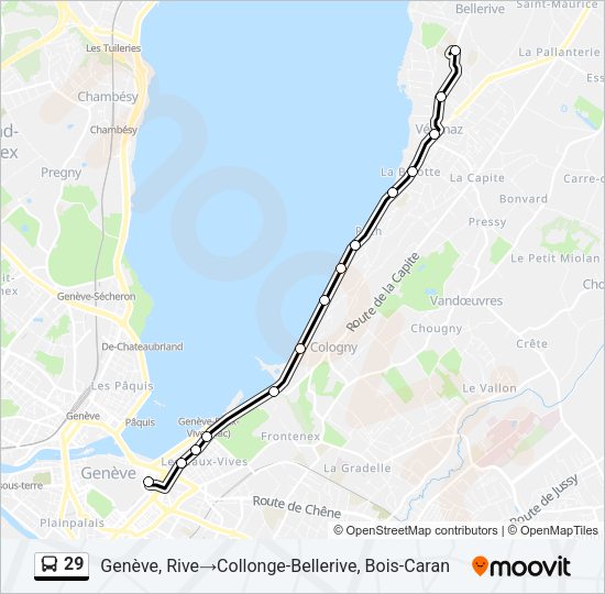 29 Bus Line Map