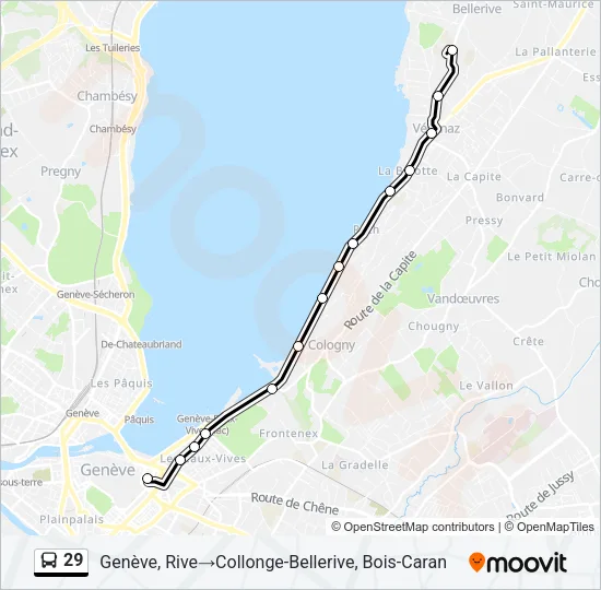 29 Bus Line Map