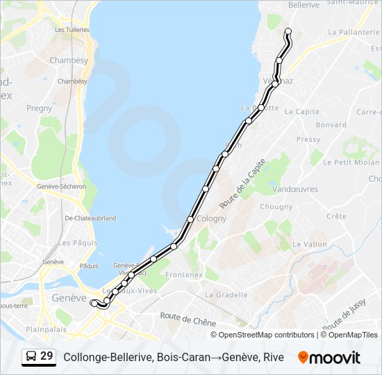 29 Bus Line Map