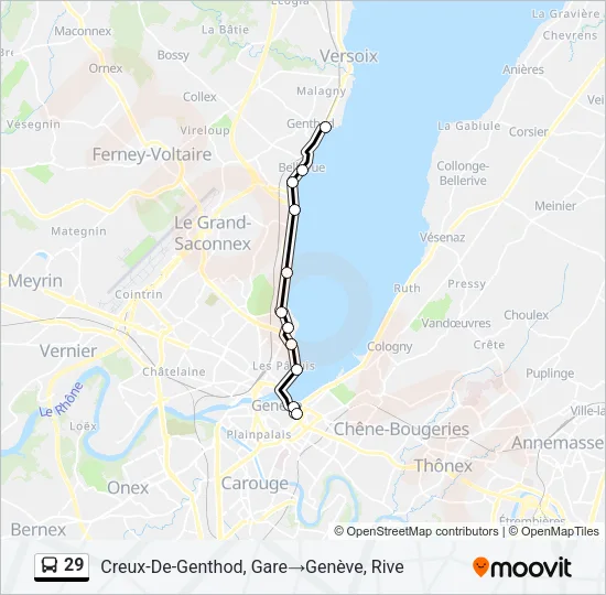 29 Bus Line Map