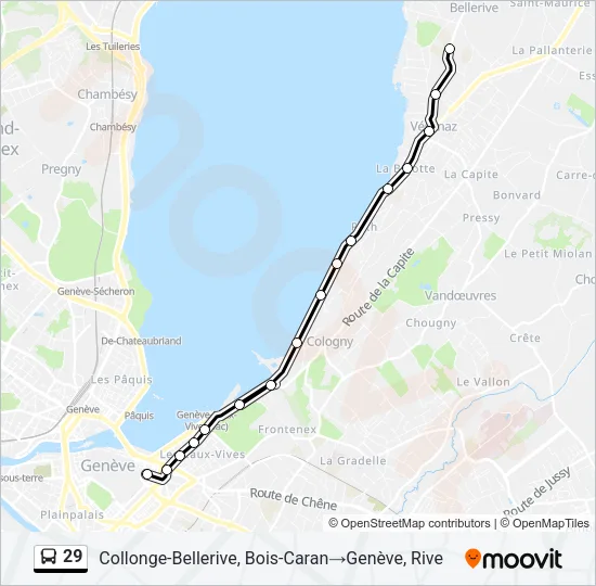 29 Bus Line Map
