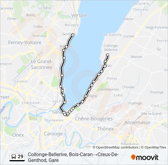 29 Bus Line Map