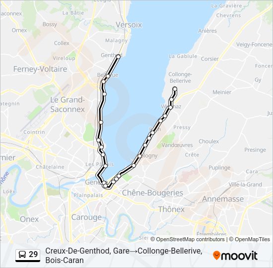 29 Bus Line Map