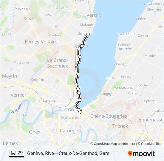 29 Bus Line Map