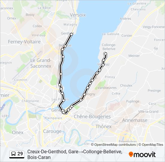 29 Bus Line Map