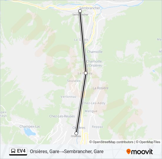 EV4 Bus Line Map