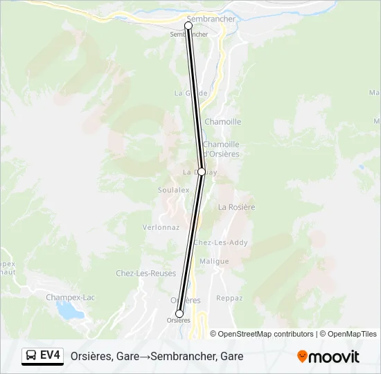 EV4 Bus Line Map