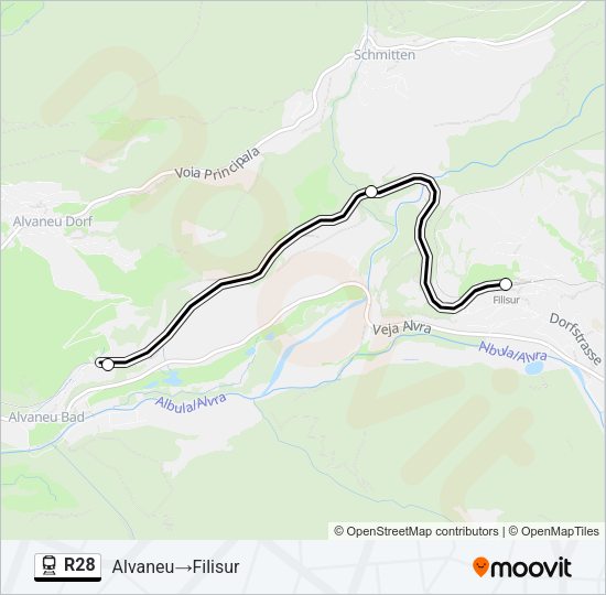 R28 Train Line Map