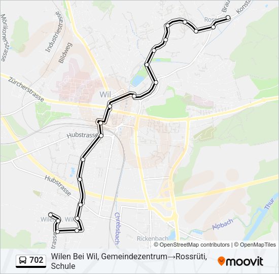 702 Bus Line Map