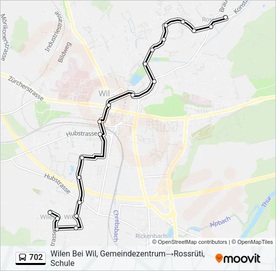 702 Bus Line Map