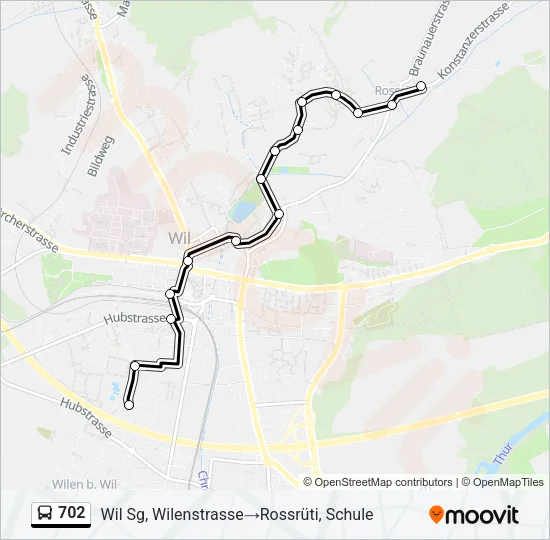 702 Bus Line Map