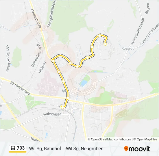 703 Bus Line Map