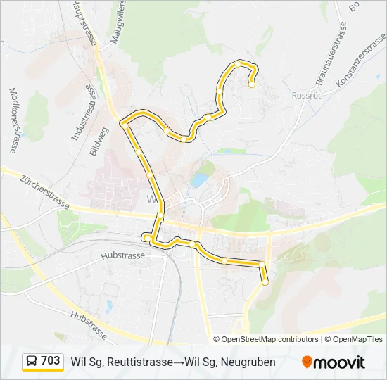 703 Bus Line Map