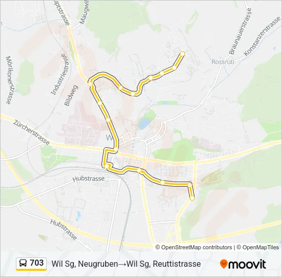 703 Bus Line Map