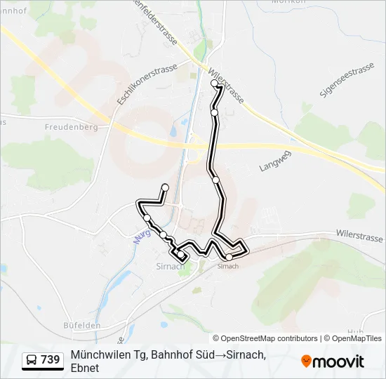739 Bus Line Map