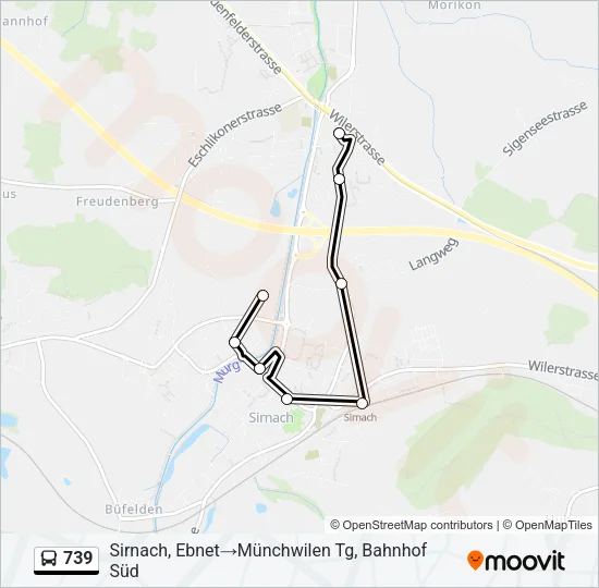739 Bus Line Map