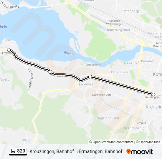 820 Bus Line Map