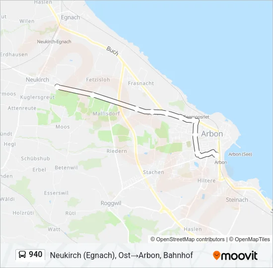 940 Bus Line Map