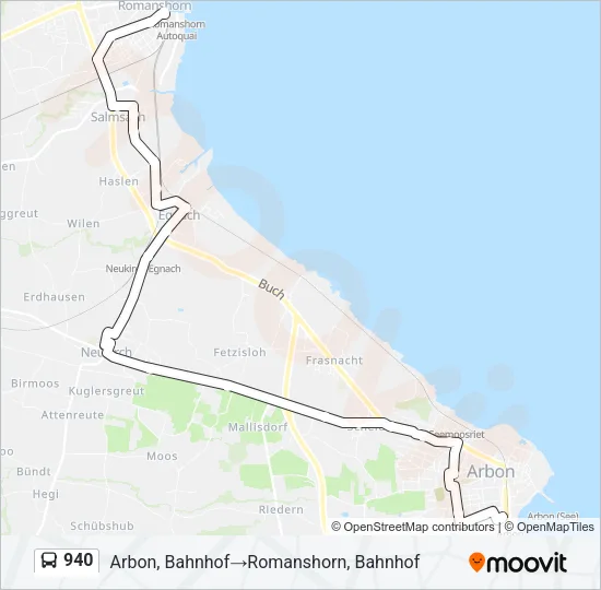940 Bus Line Map